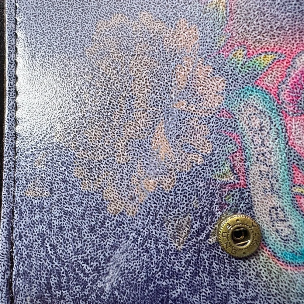 Hardy Floral Printed Leather Wallet with Script Logo NWOT